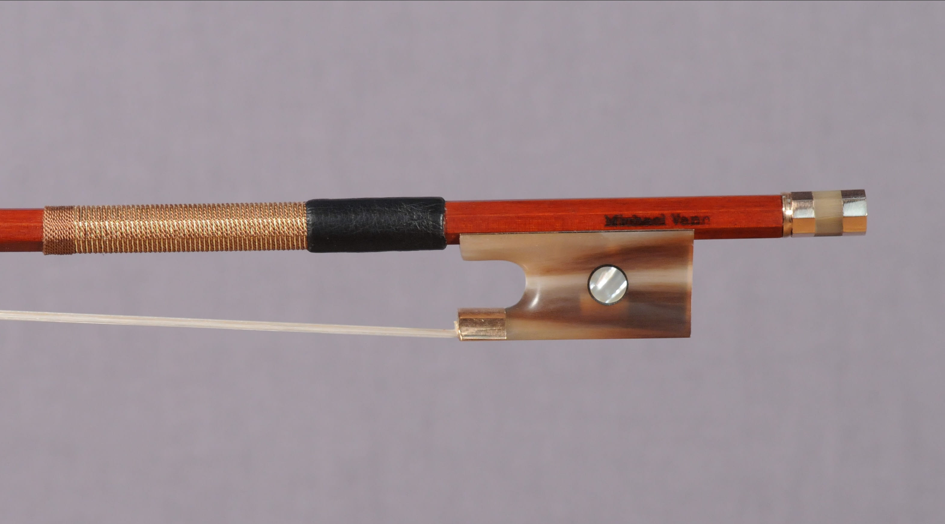 Violin bow with bison horn